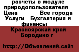 расчеты в модуле природопользователя › Цена ­ 3 000 - Все города Услуги » Бухгалтерия и финансы   . Красноярский край,Бородино г.